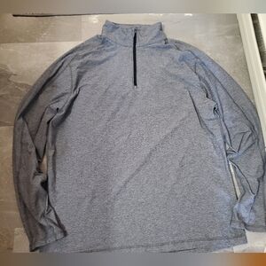 Lululemon Heathered Grey Quarter-Zip Pullover. Long Sleeves. Men XXL.